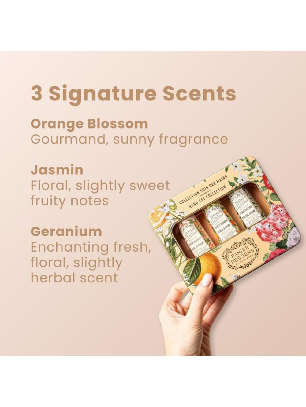 Rose Geranium, Jasmine & Orange Blossom Hand Cream Gift Set - Luxurious - Picture 5 of 8